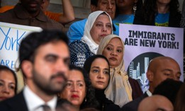 Mayor Zohran Mamdani announced New York City’s filing of a lawsuit challenging the federal government’s new public charge rule on Sept. 14, 2026.
