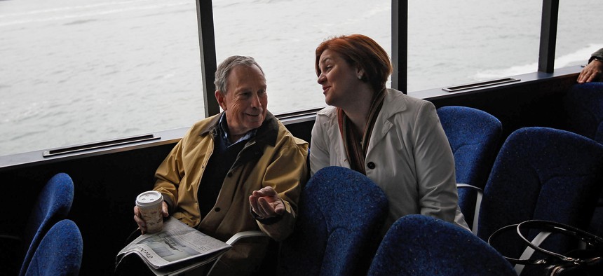 Mike Bloomberg and Christine Quinn in 2010, in the midst of their third terms.