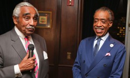 The late Rep. Charles Rangel and the Rev. Al Sharpton at Sharpton’s birthday party in 2013.