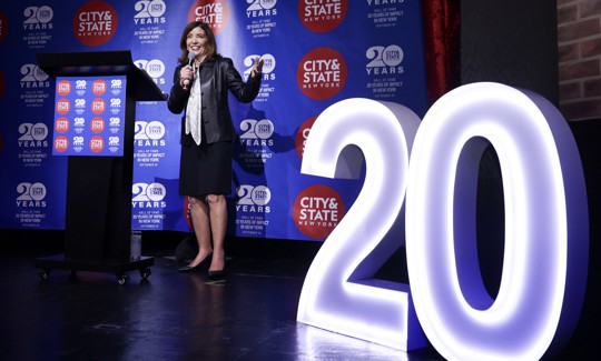 Gov. Kathy Hochul feted City & State for holding the powerful accountable – including her – for 20 years.
