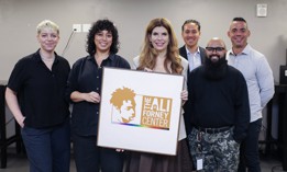 New York City Council Speaker Julie Menin, center, visits the Ali Forney Center on May 4, 2026.