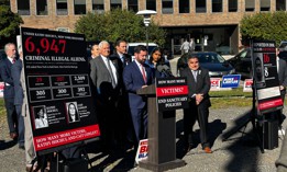 Republican gubernatorial candidate Bruce Blakeman and Rep. Mike Lawler joined forces for a press conference on Tuesday. 