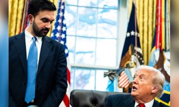 Then-New York City Mayor-elect Zohran Mamdani and President Donald Trump at a White House meeting in November 2025.