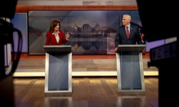 Gov. Kathy Hochul and Nassau County Executive Bruce Blakeman faced off in the sole gubernatorial debate on Oct. 13.