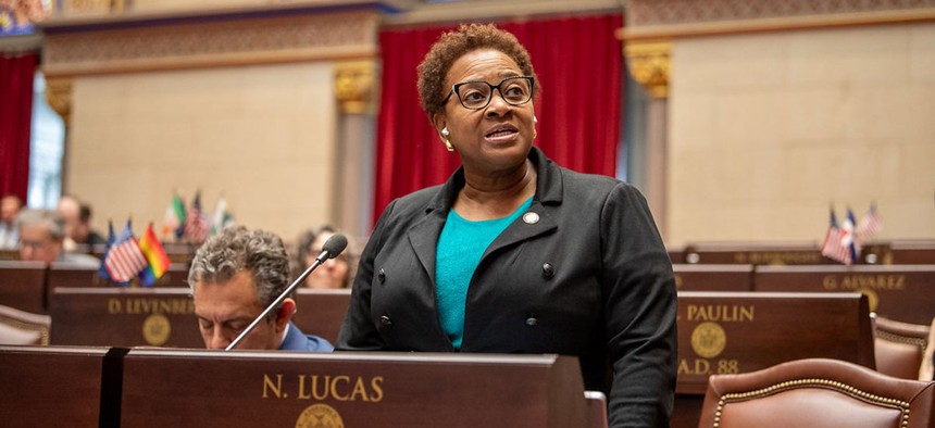 Assembly Member Nikki Lucas in Albany in March 2026.
