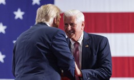 President Donald Trump rallied with Republican gubernatorial candidate Bruce Blakeman in Syracuse on Oct. 9. 