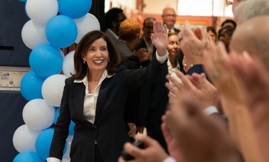 The latest Quinnipiac University poll put Gov. Kathy Hochul up 14 points above Republican gubernatorial nominee Bruce Blakeman.