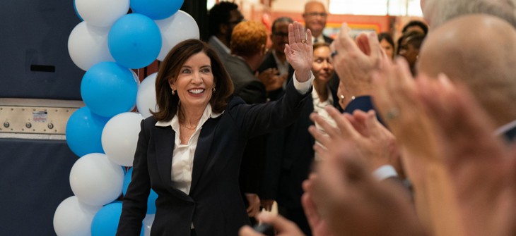 The latest Quinnipiac University poll put Gov. Kathy Hochul up 14 points above Republican gubernatorial nominee Bruce Blakeman.