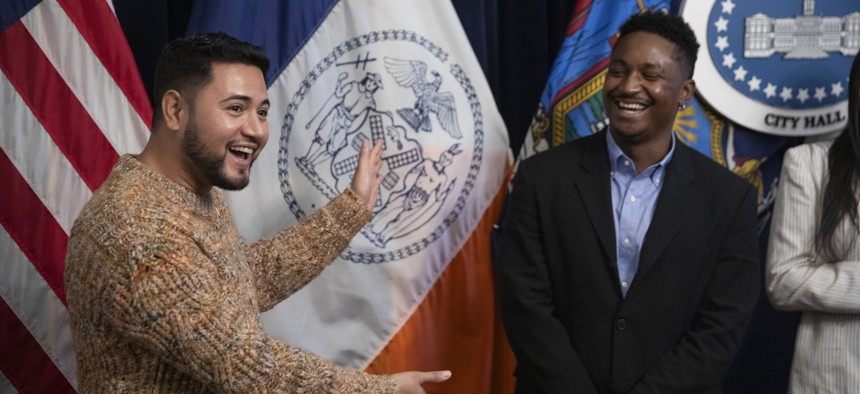 New York City Council Members Justin Sanchez and Chi Ossé almost make the job look fun.