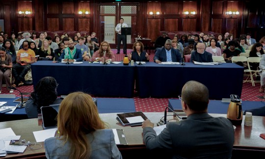 New York City Council leaders question officials from the Office of Community Safety. 