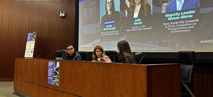 City Council Speaker Julie Menin and Majority Leader Shaun Abreu joined City & State’s Transportation in New York Summit for a discussion on transit affordability.
