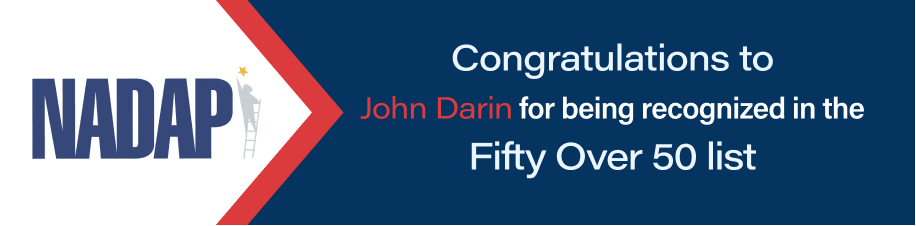 Congratulations to John Darin for being recognized in the Fifty Over 50 list