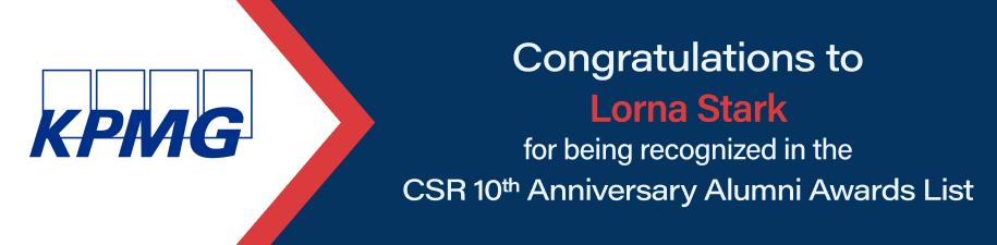 Congratulations to Lorna Stark for being recognized in the CSR 10th Anniversary Alumni Awards List